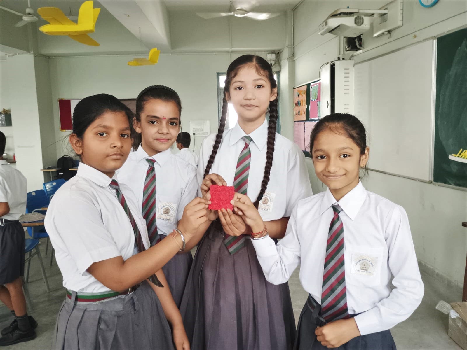 Jagran Public School, Lucknow students learning through hands-on robotics